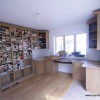 Study with fitted furniture