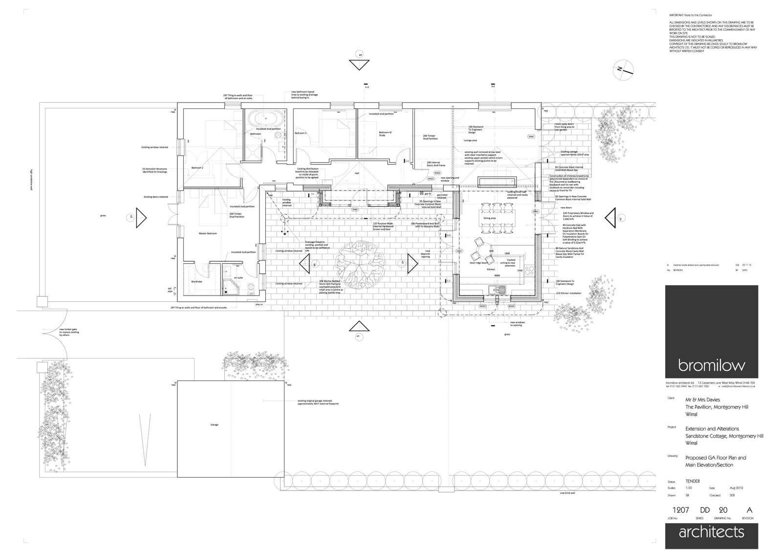 1207 DD 020A - Sandstone Cottage - Proposed GA Plan (A1)
