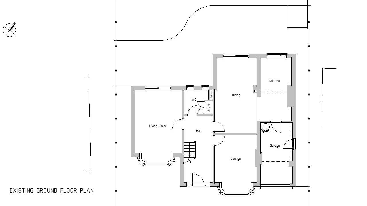 Existing Ground Floor Plan - Burlingham Ave West Kirby